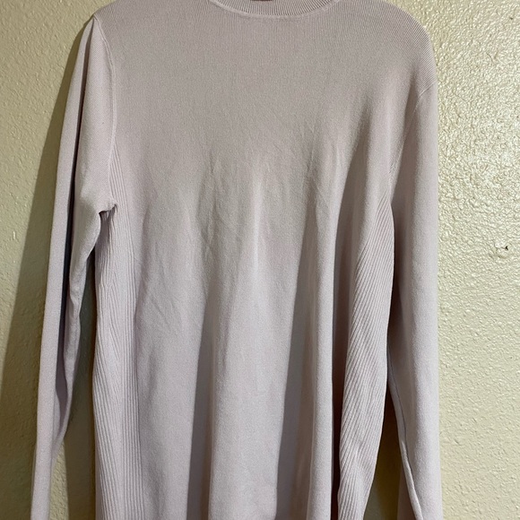Chico's Darcy Turtlenecks Sweater Ls Basic Cathedral heather Pink Silk - Picture 5 of 12